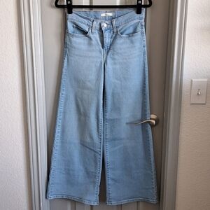 Levi's 318 Light Blue Wide-Leg High-Rise Jeans